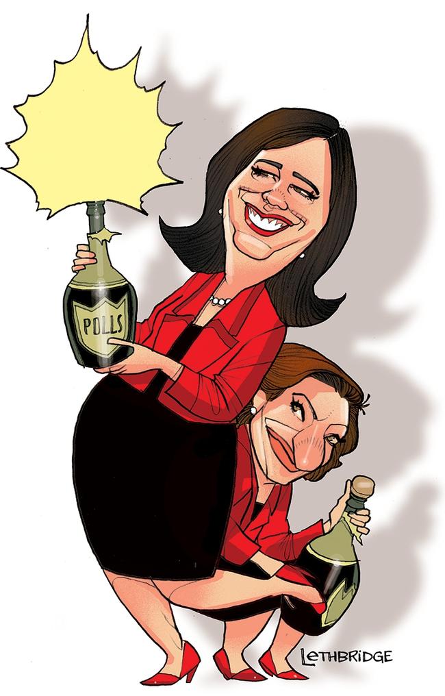 Annastacia Palaszczuk celebrates the new year, but Jackie Trad has her own plans. Illustration: Brett Lethbridge