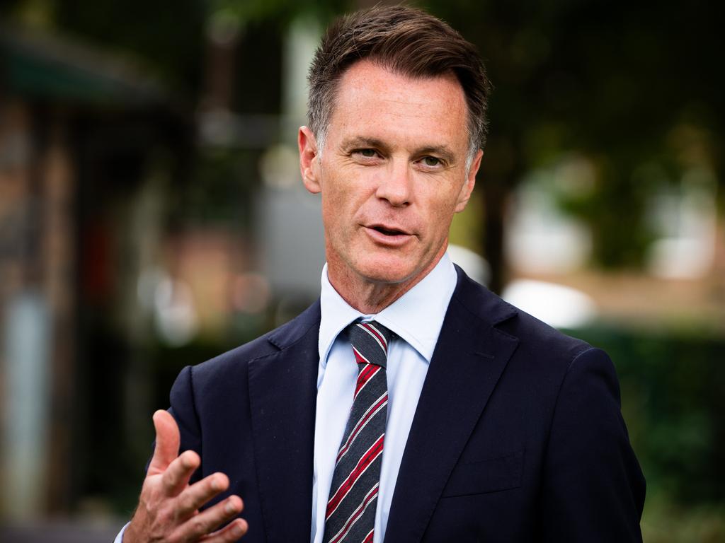 Chris Minns addresses the media in Ryde on Australia Day. Photo: Tom Parrish