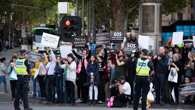 Ms Hurst supported the vegan protests that happened earlier this month. Picture: AAP