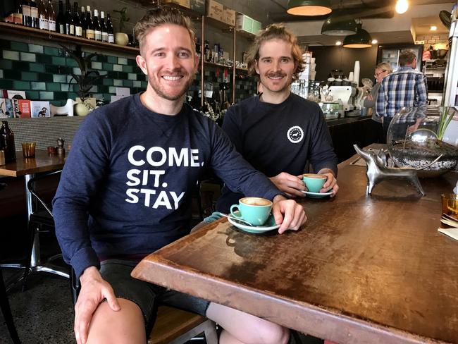 Dachshund Coffee co-owners Alex and Matt Williams. Picture: Jenifer Jagielski