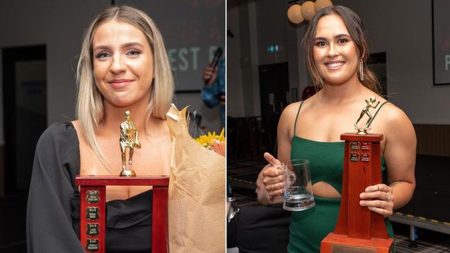 Caloundra Lighthouse senior women's captains Maddie Brady and Tangiora Armstrong.