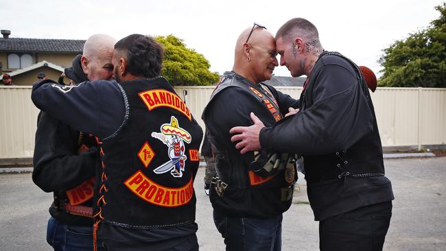 The kiwi bikies made quite the entrance. Picture: Sam Ruttyn