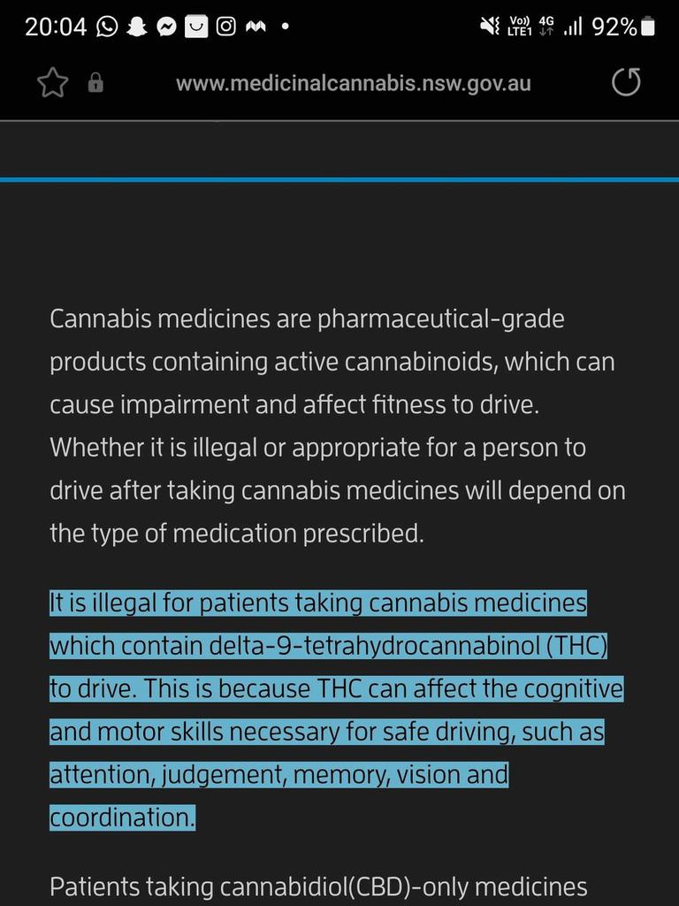 It warned people to pay attention to driving warnings on prescribed drugs.