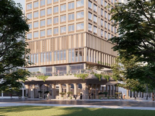 Artist's impression of student accommodation tower planned at 56 -62 Pulteney St, Adelaide. Picture: Intro Architecture
