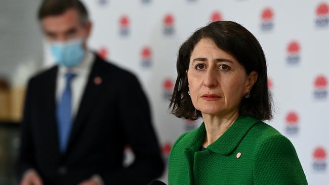 NSW Premier Gladys Berejiklian during a COVID-19 press conference in Sydney. Picture: NCA NewsWire/Bianca De Marchi