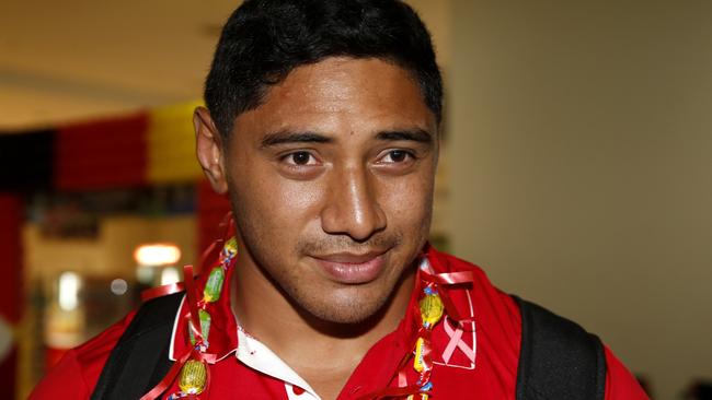 Jason Taumalolo in his Tonga dress uniform.