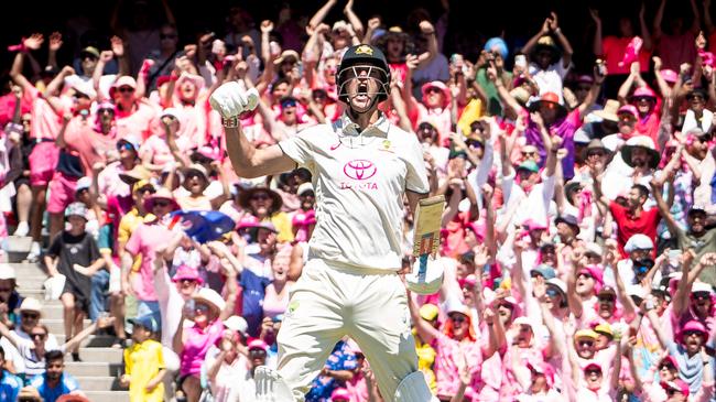 Beau Webster hit the winning runs for Australia against India in the SCG Test this month. Photo: Tom Parrish