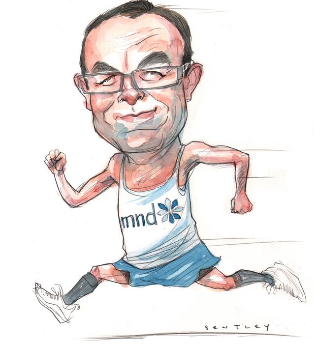 Trent Daly is running for a worthy cause. Illustration: Jonathan Bentley