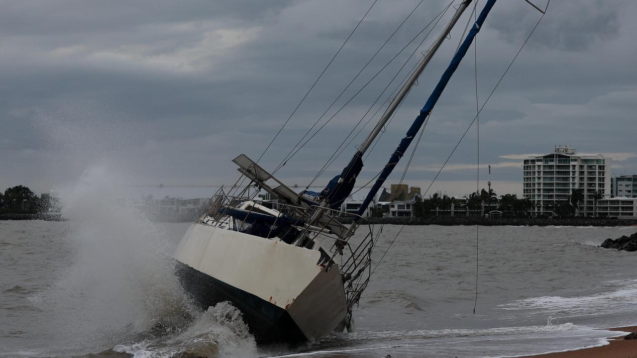 Townsville locals woke early to inspect the damage along The Strand left from TC Kirrily that hit overnight. Pics Adam Head