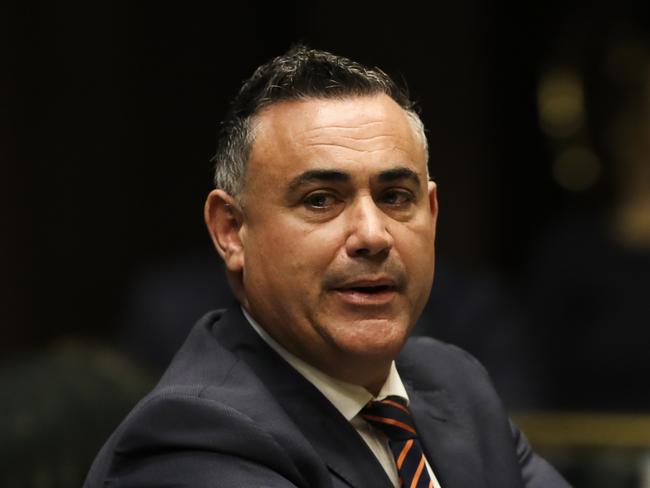 Deputy Premier John Barilaro speaks during question time at New South Wales State Parliament, Sydney. Picture: Dylan Robinson