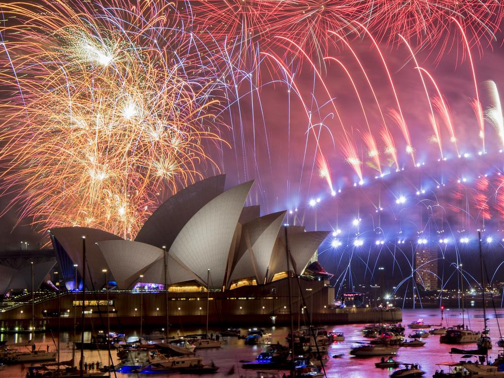 Fireworks explode over the Sydney Harbour during New Year's Eve celebrations in Sydney, Tuesday, January 1, 2019. (AAP Image/Brendan Esposito) NO ARCHIVING
