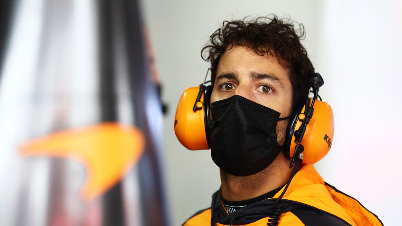SUZUKA, JAPAN – OCTOBER 07: Daniel Ricciardo of Australia and McLaren prepares to drive in the garage during practice ahead of the F1 Grand Prix of Japan at Suzuka International Racing Course on October 07, 2022 in Suzuka, Japan. (Photo by Clive Rose/Getty Images)