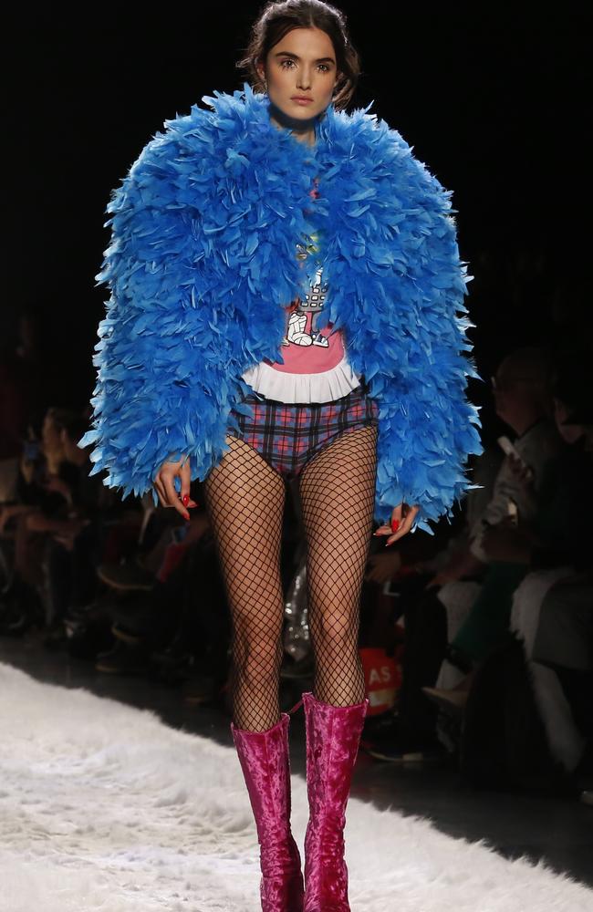 A bird of a feather at Jeremy Scott. Picture: Getty Images