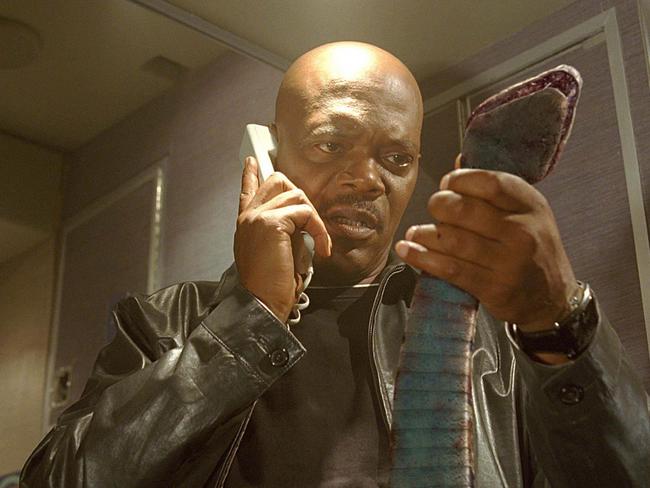 Samuel L. Jackson in Snakes on a Plane. Picture: AP Photo/New Line Pictures