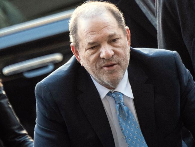 Harvey Weinstein arrives at the Manhattan Criminal Court, on February 24, 2020 in New York City. - The jury in Harvey Weinstein's rape trial hinted it was struggling to reach agreement on the most serious charge of predatory sexual assault as day four of deliberations ended February 21, 2020 without a verdict. The 12 jurors asked New York state Judge James Burke whether they could be hung on one or both of the top counts but unanimous on the three lesser counts. The disgraced movie mogul, 67, faces life in prison if the jury of seven men and five women convict him of a variety of sexual misconduct charges in New York. (Photo by Johannes EISELE / AFP)