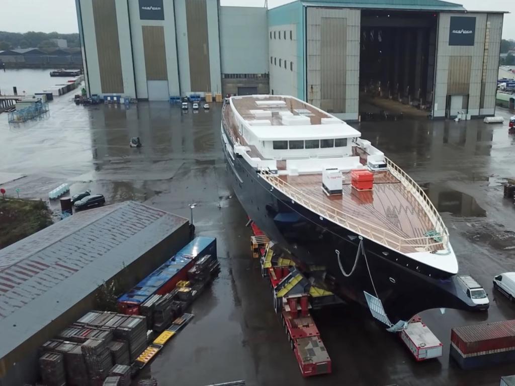 Jeff Bezos' superyacht. Picture: Dutch Yachting