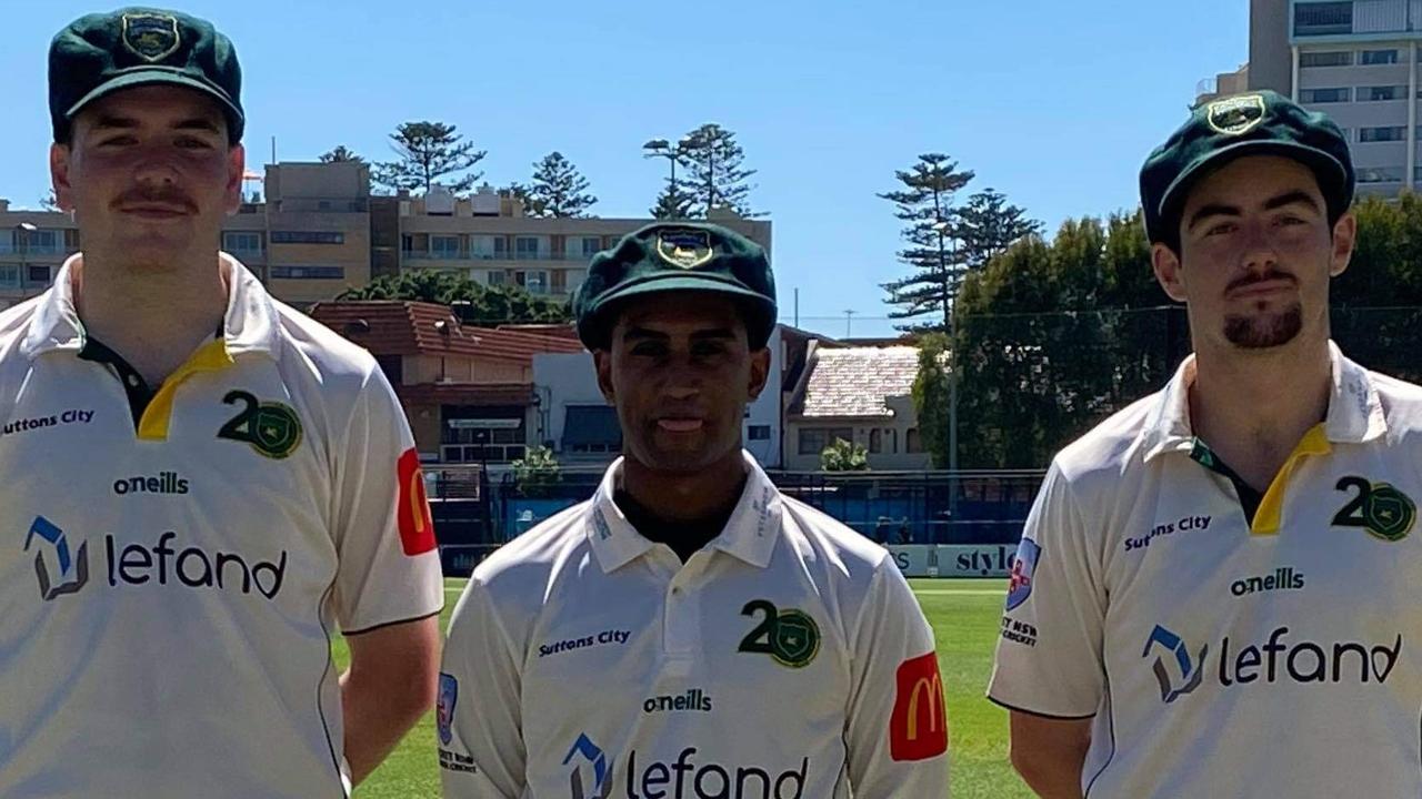 Randwick Petersham's Mitchell O'Loughlin, Rav De Silva and Jackson Eldridge. Pic Supplied