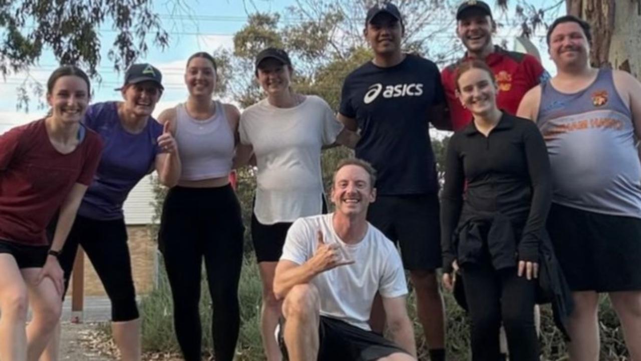 Hanging loose: Speirs working up a sweat with running mates