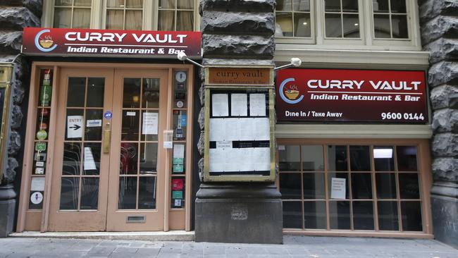 A COVID-positive man dined at the Curry Vault Indian Restaurant and Bar. Picture: David Caird