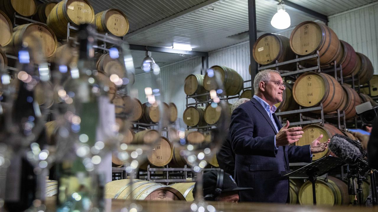 Mr Morrison at Sandalford Wines in Hasluck. Picture: Jason Edwards