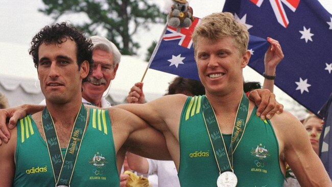 Rob Scott and David Weightman win silver in Atlanta. Picture: AAP