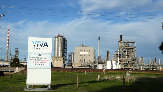 Viva’s Geelong refinery. Picture: Alison Wynd