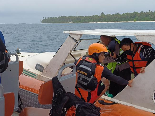 Aussies on civilian vessels have joined locals in the search. Picture: Handout / NATIONAL SEARCH AND RESCUE AGENCY / AFP