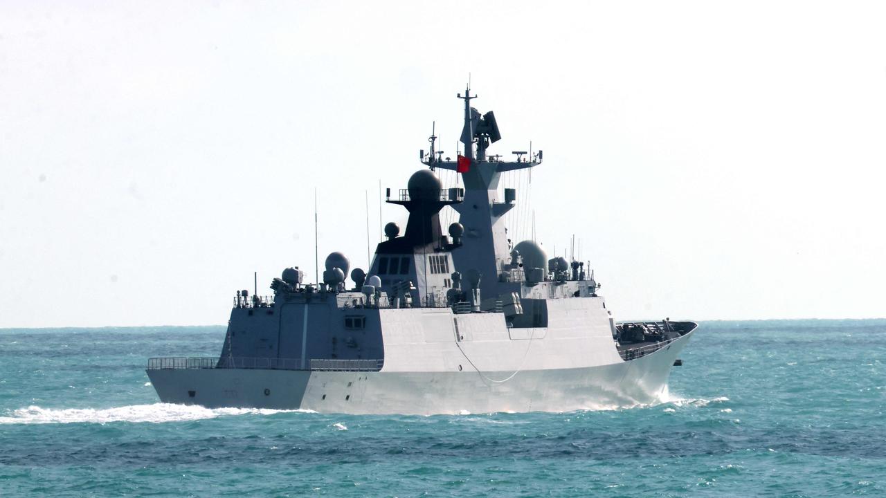 The People's Liberation Army-navy (PLA-N) Jiangkai-class frigate Hengyang sailing at an undisclosed location. Photo: Australian Defence Force.