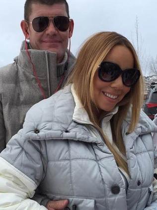 Mariah Carey with James Packer in Aspen. Picture: Instagram