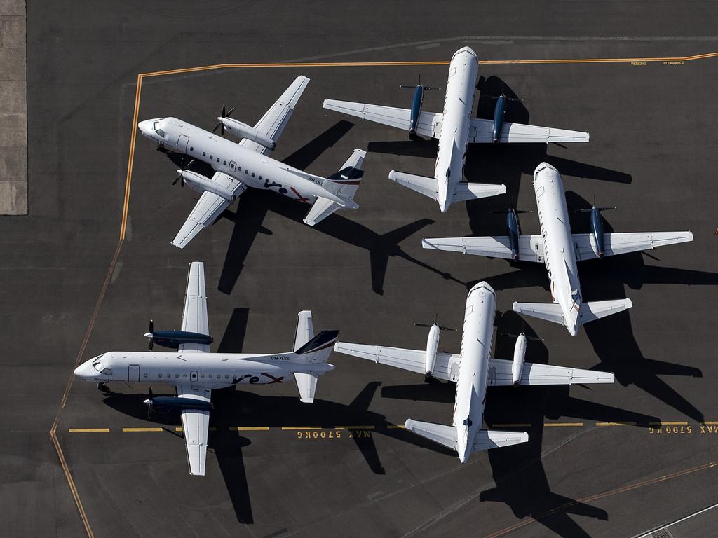 The Australian regional airline Rex cancelled flights as it entered voluntary administration on July 31. Picture: Ryan Pierse/Getty Images