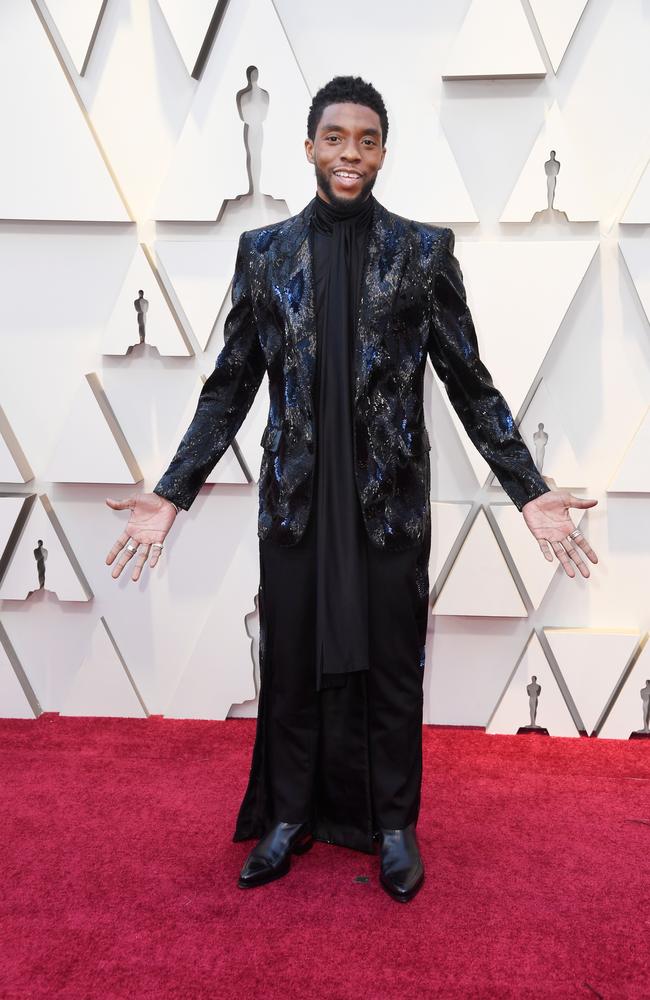 Chadwick Boseman at the 2019 Oscars. Picture: Frazer Harrison/Getty Images