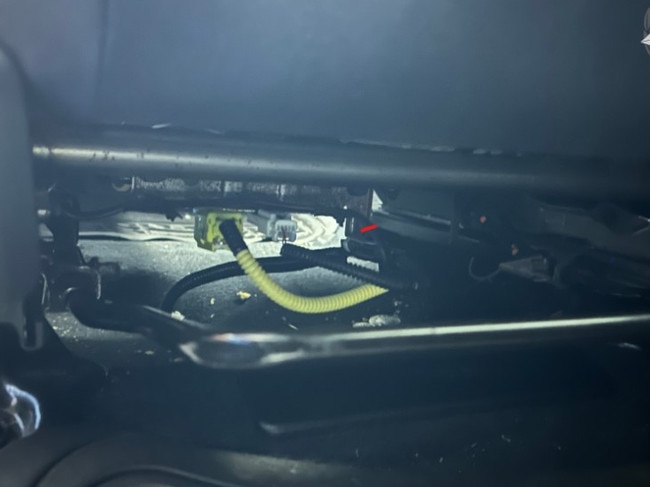 The drugs hidden beneath a seat in the vehicle. Picture: AFP