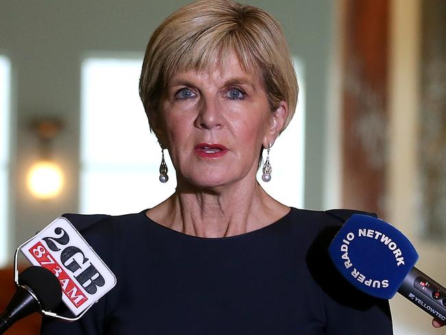 Minister for Foreign Affairs Julie Bishop. Picture Kym Smith