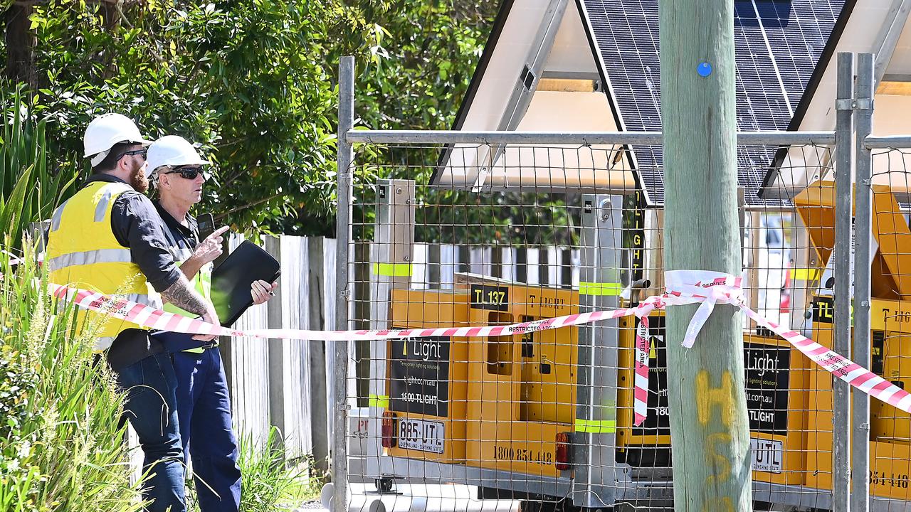 Workplace Health and Safety Queensland stff on site on Friday. Picture, John Gass