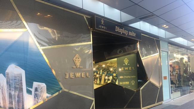 The Jewel sales office in Surfers Paradise this morning. Photo: Kathleen Skene