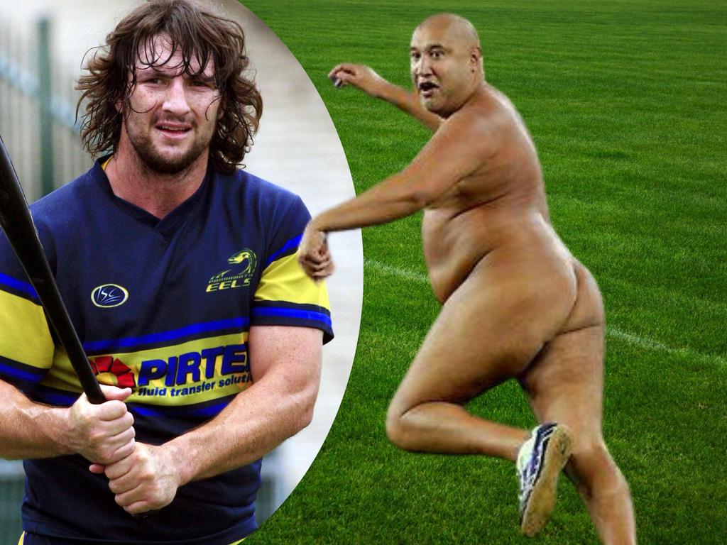 Nathan Hindmarsh gave the security operators some tips on stopping streakers.