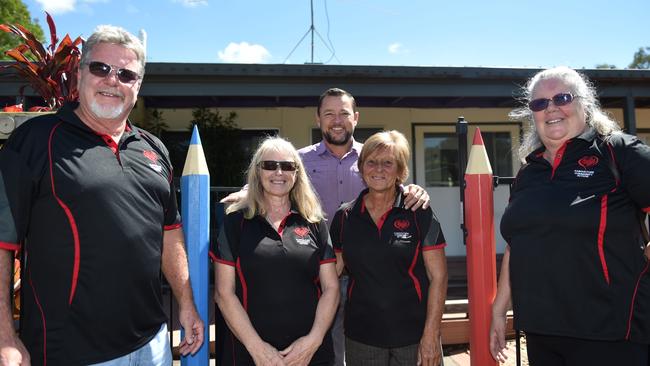 Caboolture Community Action members Mark Wigg, Sharin Geeves, Councillor Adam Hain (div 3), Gail Wigg and Jeannette Hellen.