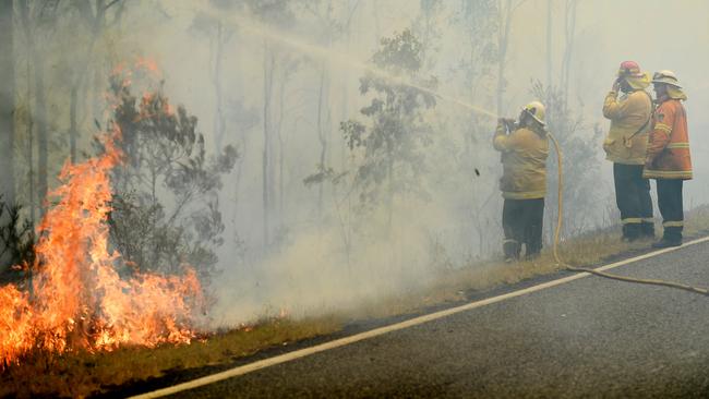 Fire fighting efforts between Drake and Tabulam against raging bushfire in the region.