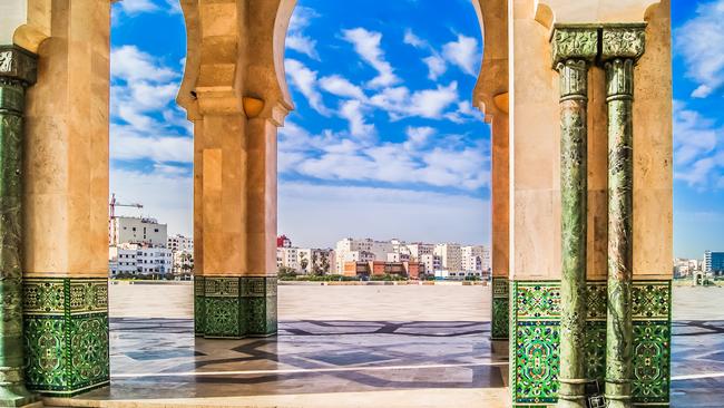 Hassan II mosque in Casablanca, Morocco.