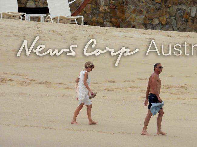 Julie Bishop and David Panton at the exclusive One &amp; Only Resort in Pamilla Mexico ahead of the Karl Stefanovic and Jasmine Yarbrough’s wedding. Picture: News Corp Australia