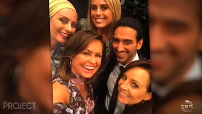 Lisa Wilkinson with Carrie Bickmore, Sylvia Jeffreys, Waleed Aly and wife Dr Susan Carland.