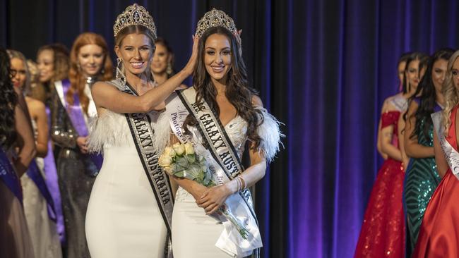 Special oncology nurse at Gold Coast University Hospital Charlotte Cush won Ms. Galaxy Australia at the national final hosted on the Gold Coast. Picture: Supplied