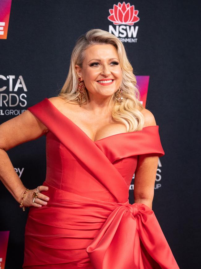 Studio 10’s Angela Bishop stunned in a jewel red gown Picture: NCA NewsWire / Christian Gilles