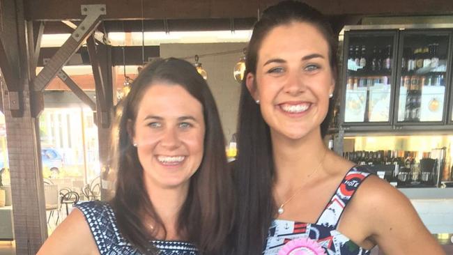 Melissa Hoskins (right) with her sister Jessica Locke. Picture: Supplied