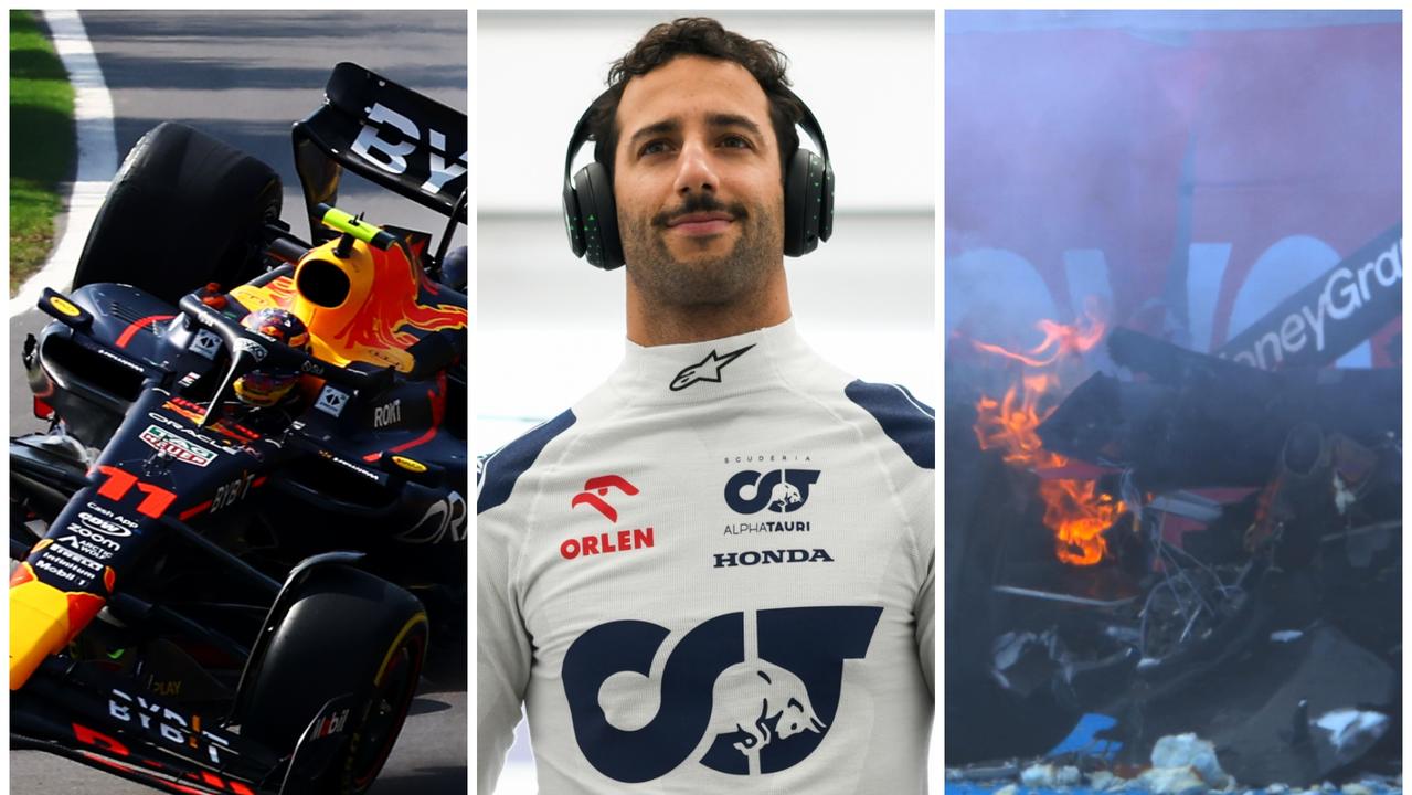 Mexico GP stopped as F1 car bursts into flames after huge high