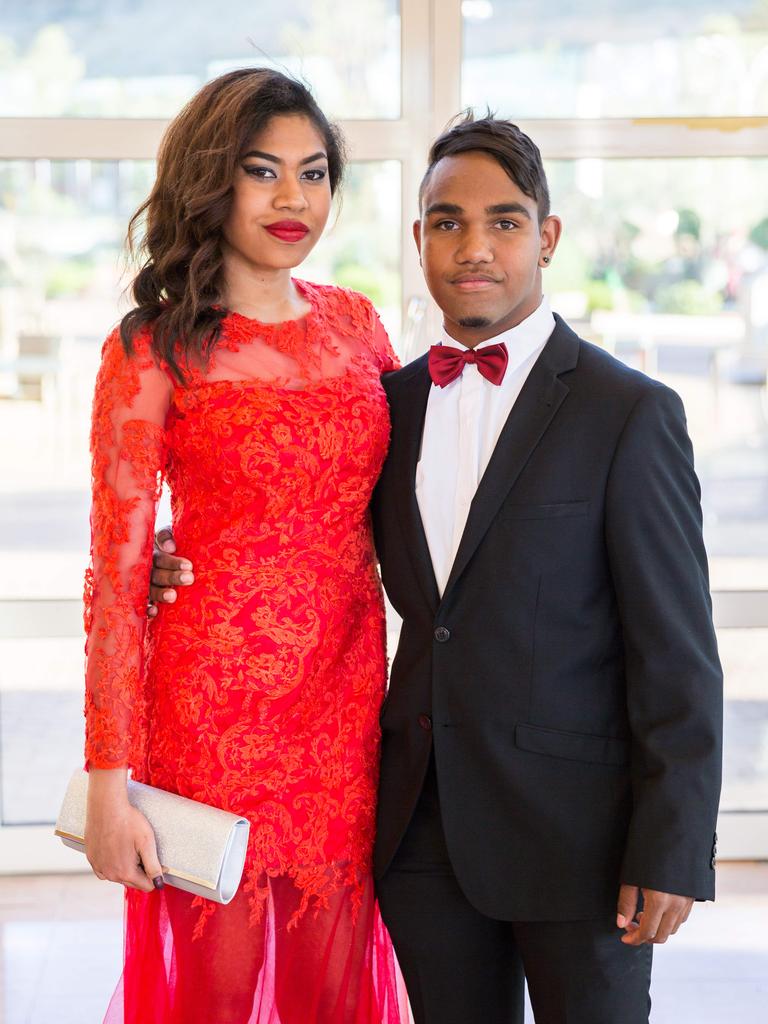 Helena Warrior and Mitchell McCormack at the 2016 St Philip’s College year twelve graduation and valedictory dinner. Photo: EMMA MURRAY / NT NEWS