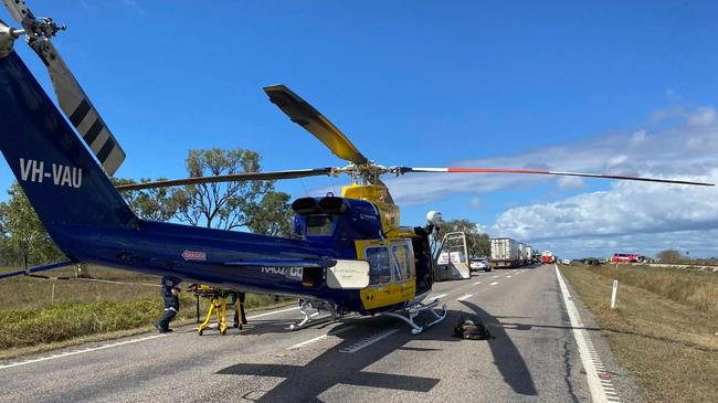 The RACQ-sponsored rescue helicopter.