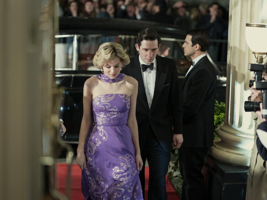 Josh O’Connor as Prince Charles and Emma Corrin as Princess Diana in The Crown.