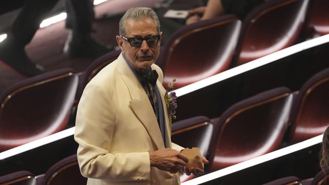 The actor scrubbed up well for the ceremony, wearing lilac and florals for the event. Picture: AP Photo/Chris Pizzello