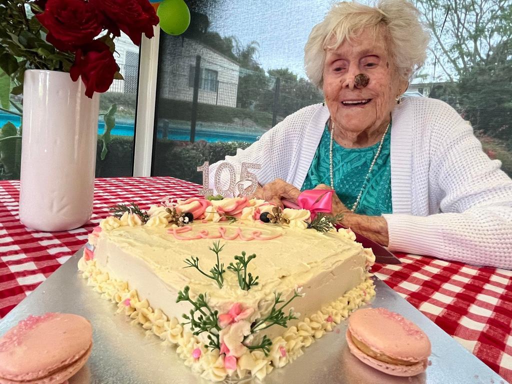 Fraser Coast resident Cecilia Hynes celebrates her 105th birthday alongside her family.